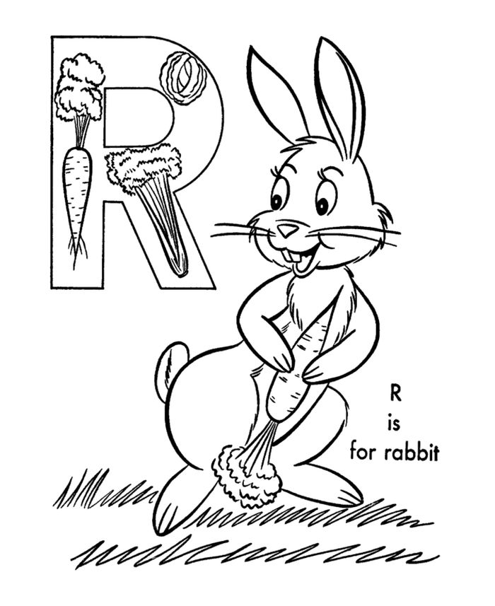 Coloring Pages For The Word Rabbit