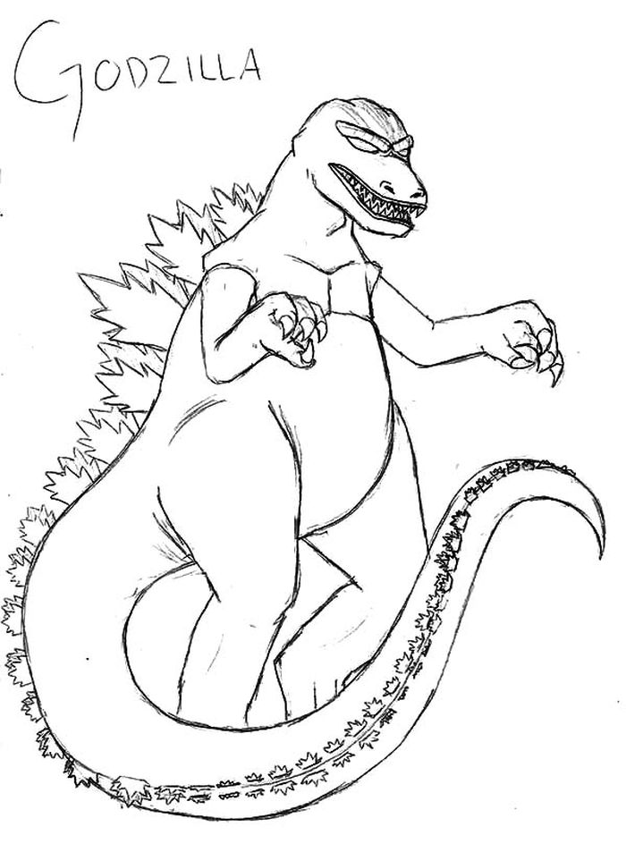 Coloring Pages Godzilla