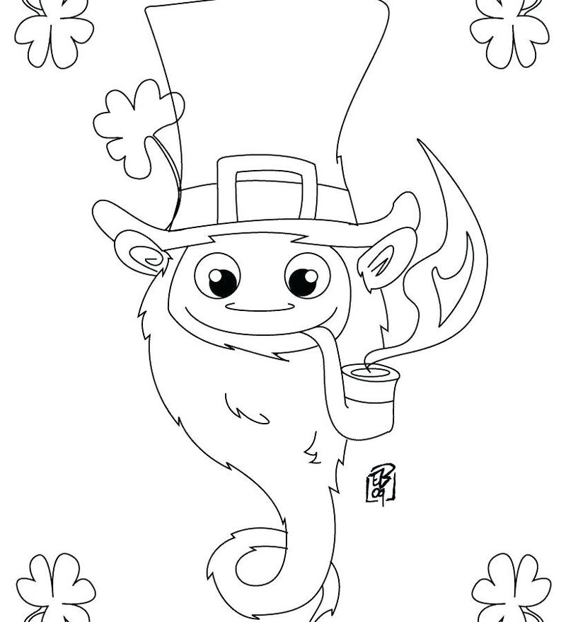 Coloring Pages Leprechaun