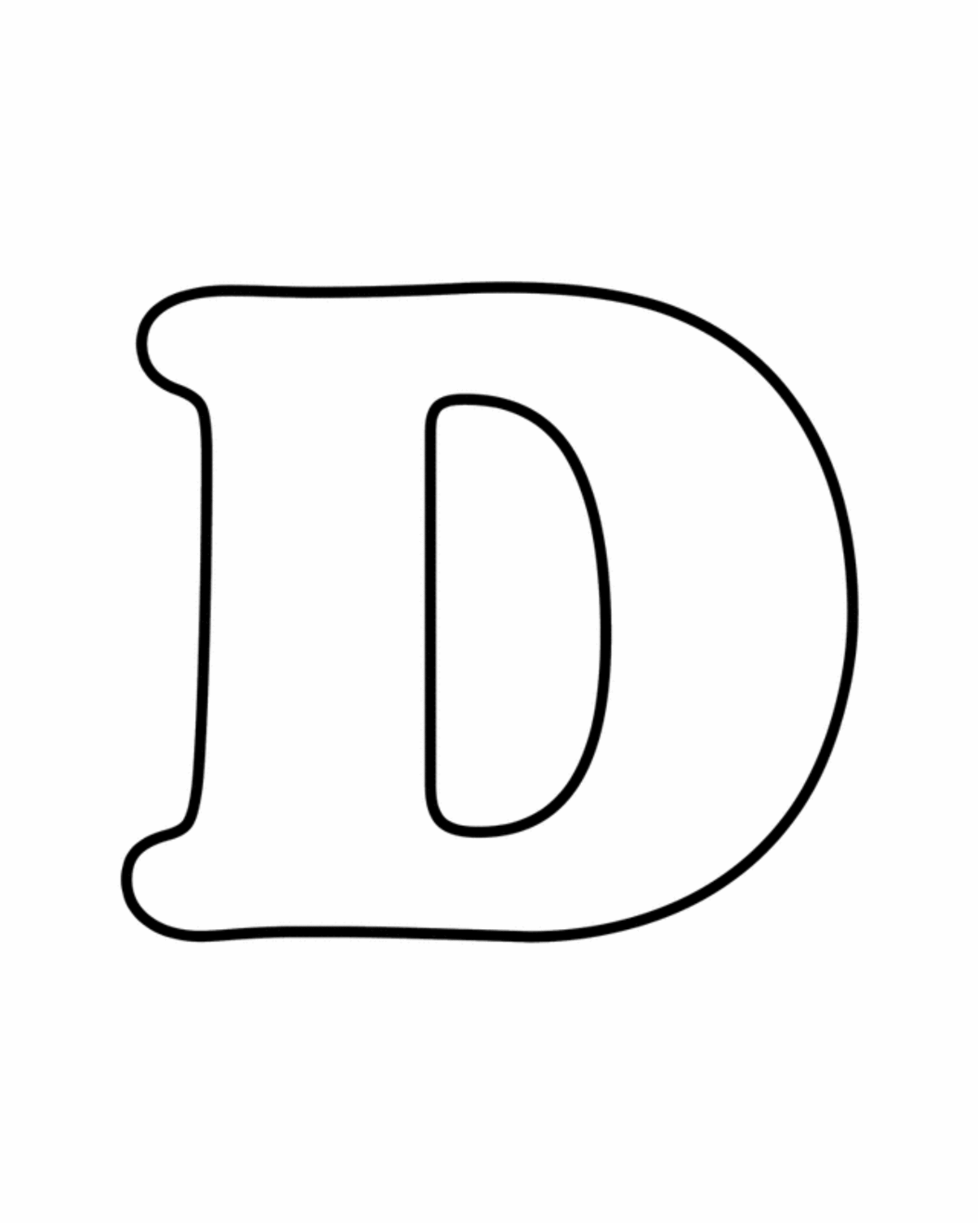 coloring pages letter d