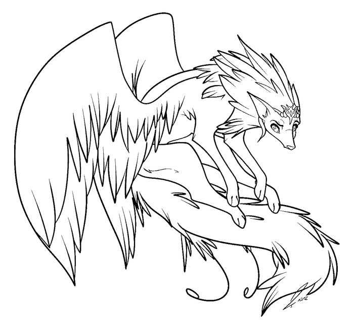 Coloring Pages Of Anime Wolves