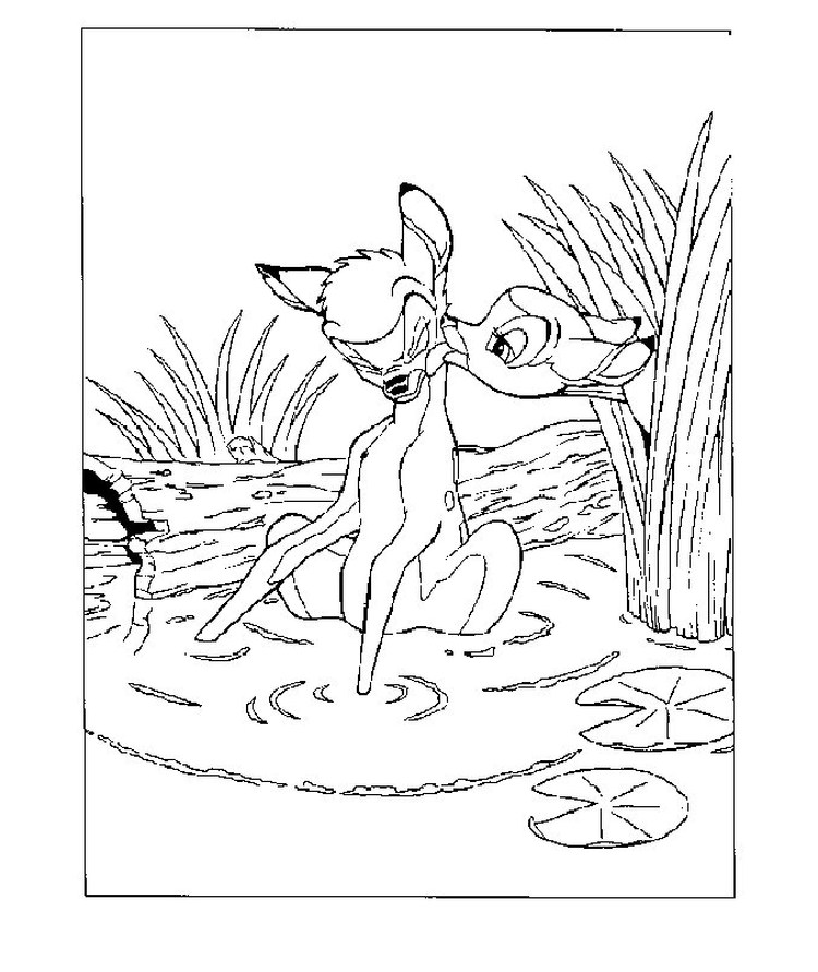 Coloring Pages Of Bambi And Faline