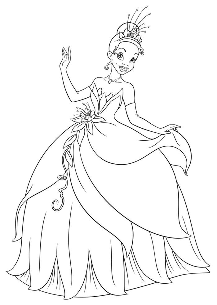 Coloring Pages Of Disney Princess Tiana