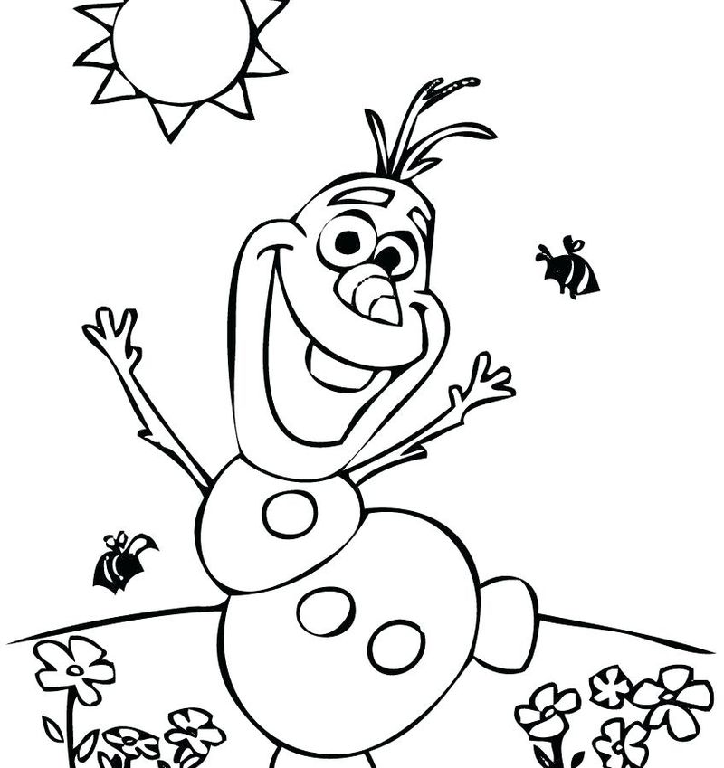 Coloring Pages Of Olaf From Frozen