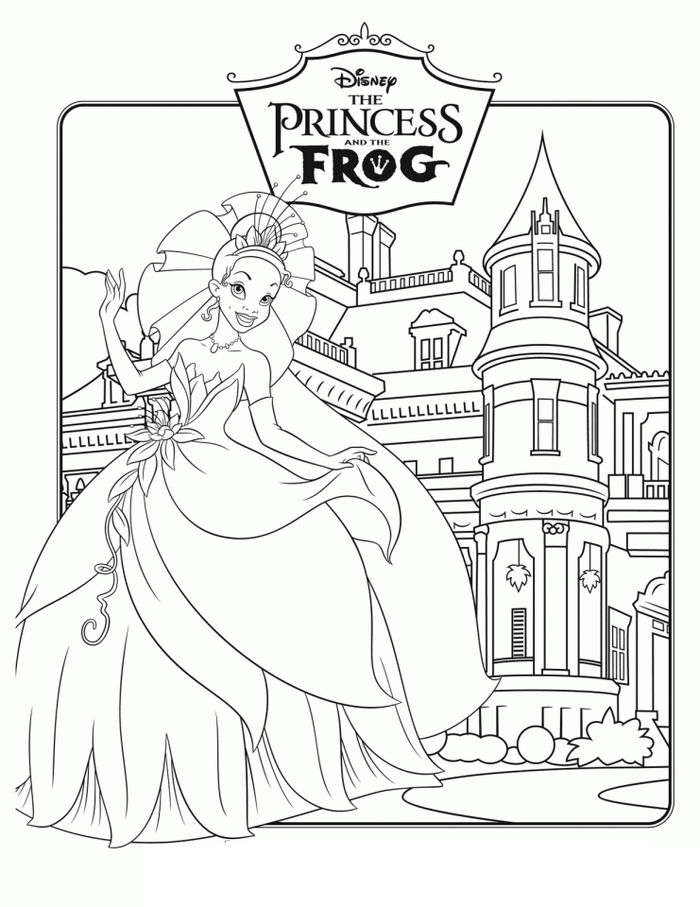 Coloring Pages Princess Tiana