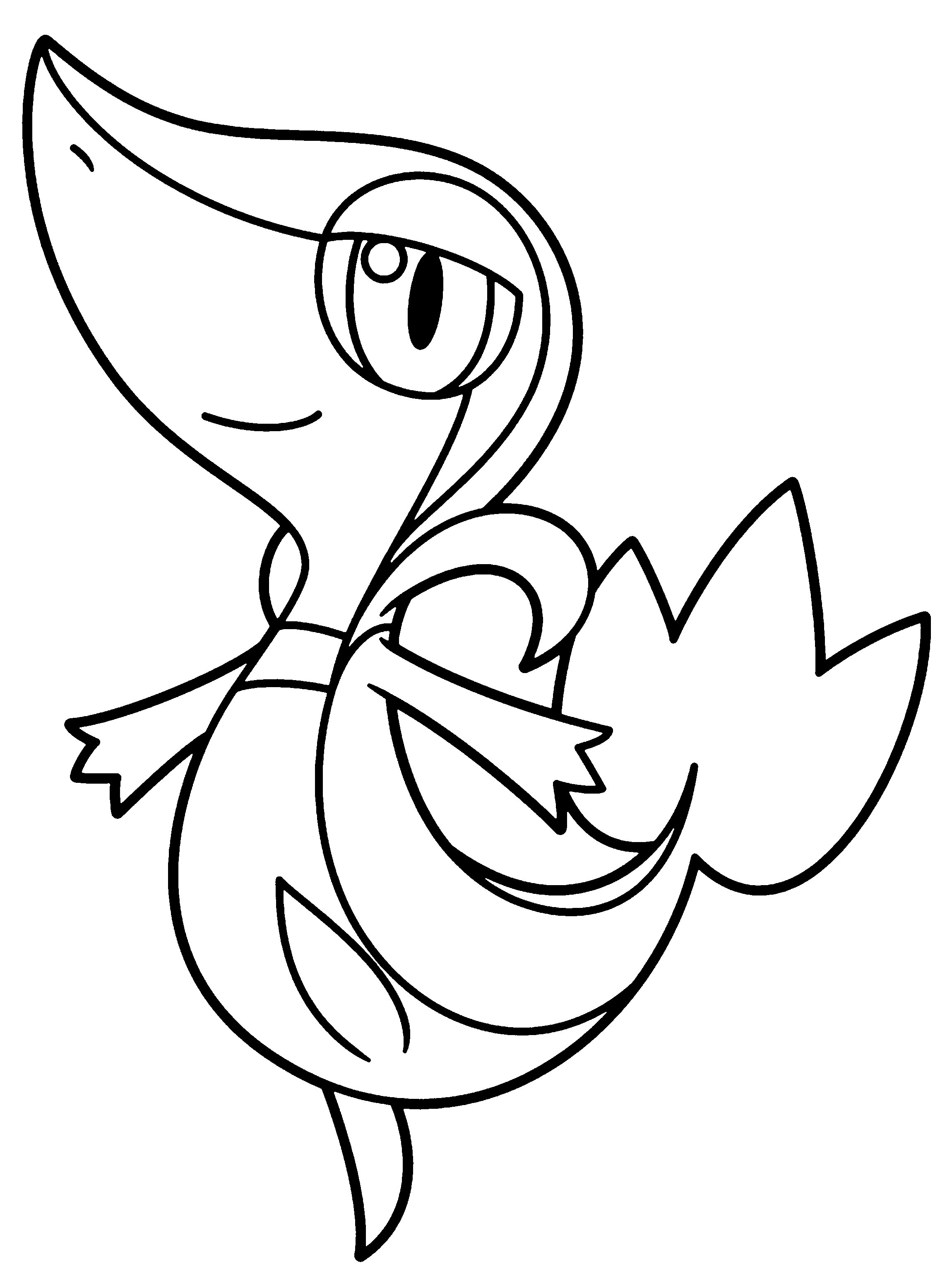 pokemon coloring snivy