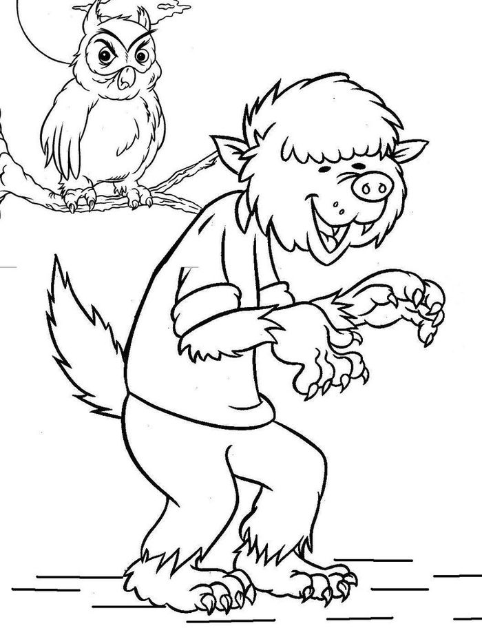 Coloring Pages Werewolf