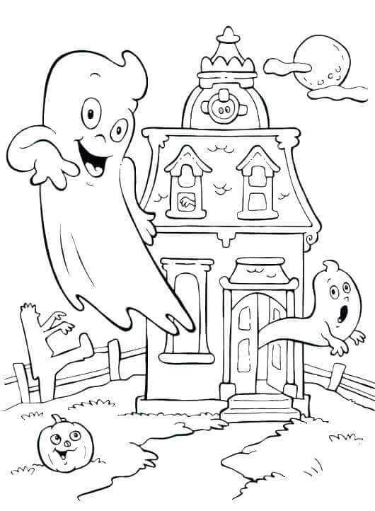 Coloring Pictures Of Haunted House