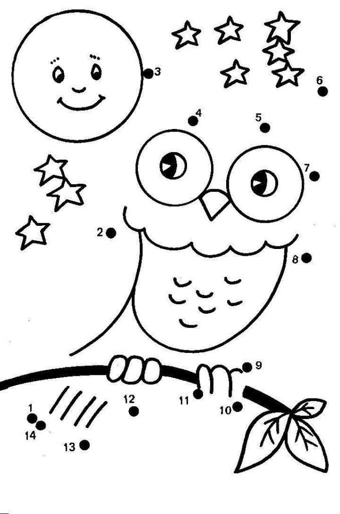 Connect The Dots Worksheet For Kindergarten