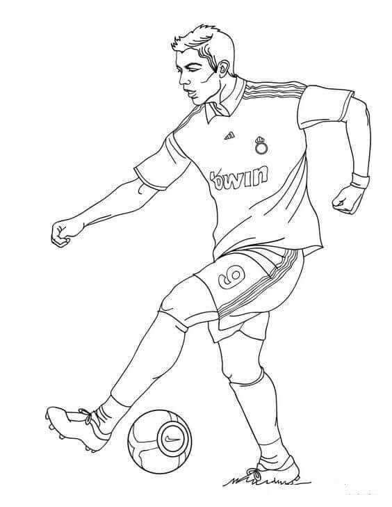 Cristiano Ronaldo Fifa World Cup Coloring Page