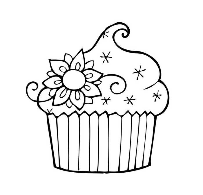 Cupcake Coloring Pages