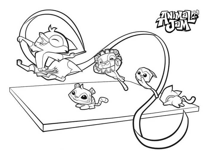 Cute Animal Jam Coloring Pages