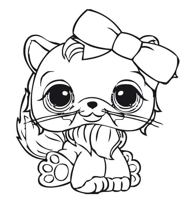 Cute Cat Littlest Pet Shop Coloring Pages