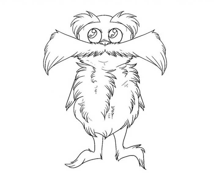 Cute Lorax Coloring Page