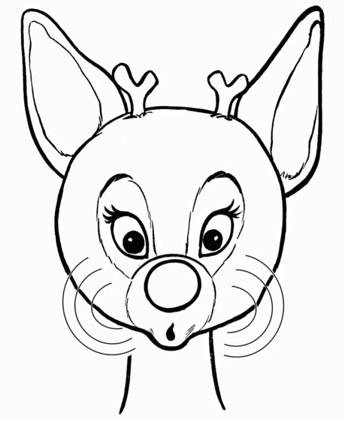 Cute Rudolph Coloring Pages