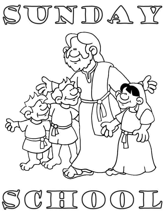 Cute Sunday School Coloring Pages Printable