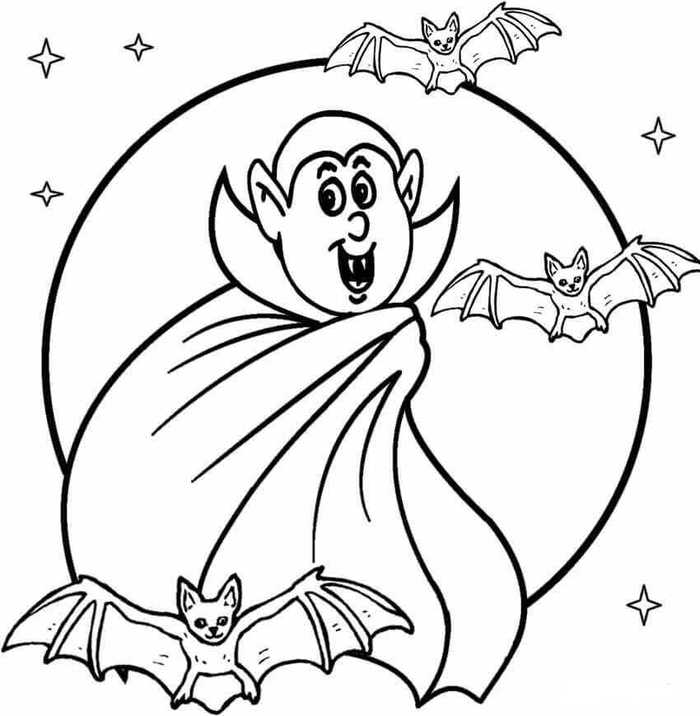 Cute Vampire Coloring Pages