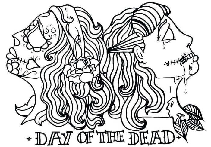 Day Of The Dead Coloring Page