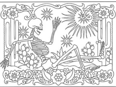 Dia De Muertos Coloring Pages For Adults