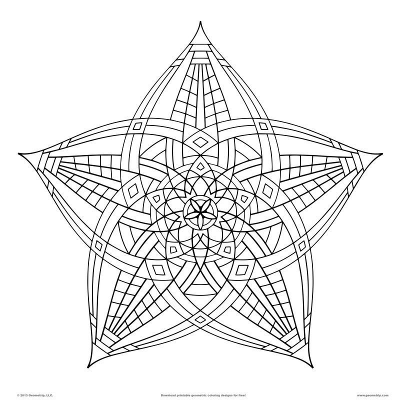 Difficult Geometric Coloring Pages