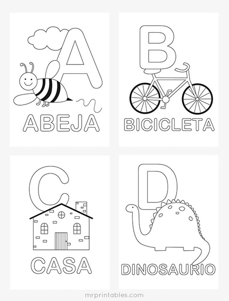 Disney Alphabet Coloring Pages