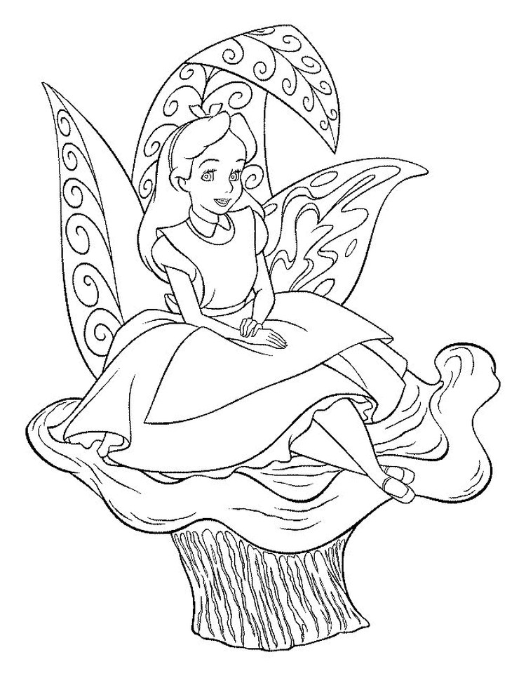 Disney Coloring Pages Alice In Wonderland