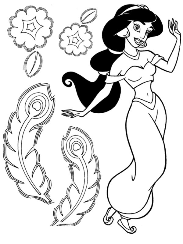 Disney Coloring Pages Princess Jasmine