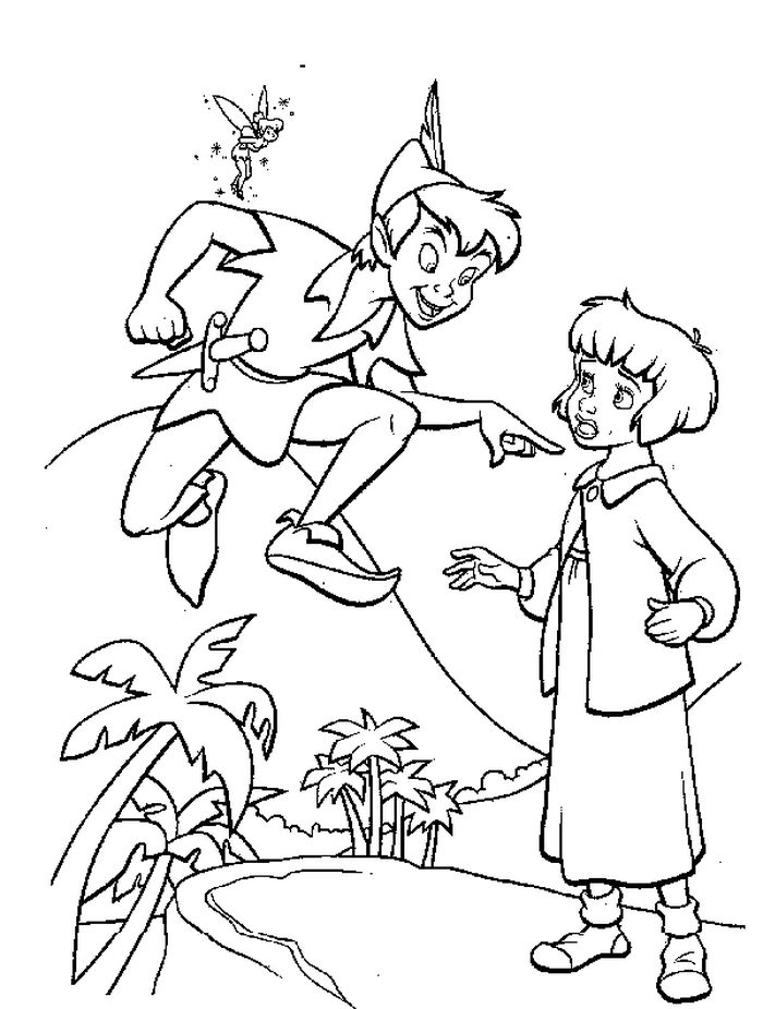 Disney Princess Coloring Pages Peter Pan