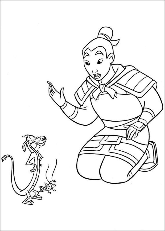 Disney Princess Coloring Pages Printable Mulan