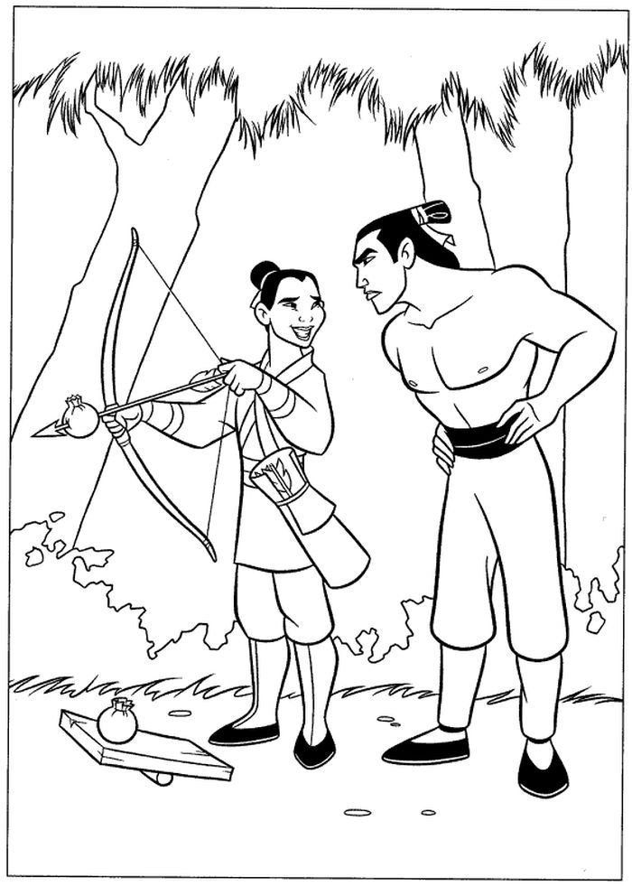 Disney Princess Mulan Coloring Pages