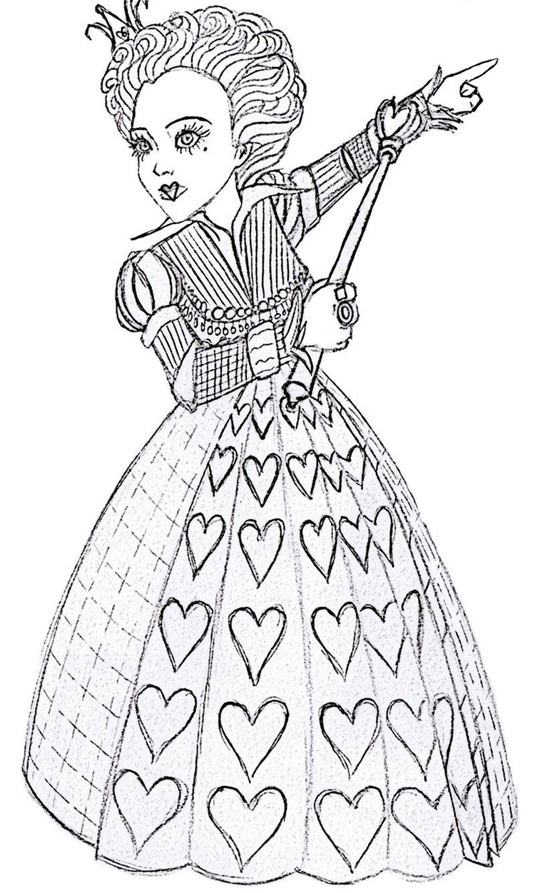 Disney Villain Coloring Pages Alice In Wonderland