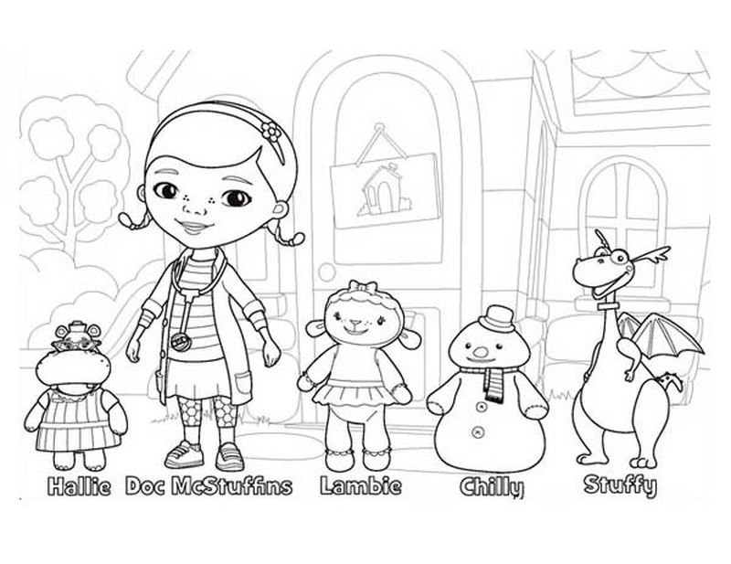 Doc McStuffins Coloring Page Pet Vet