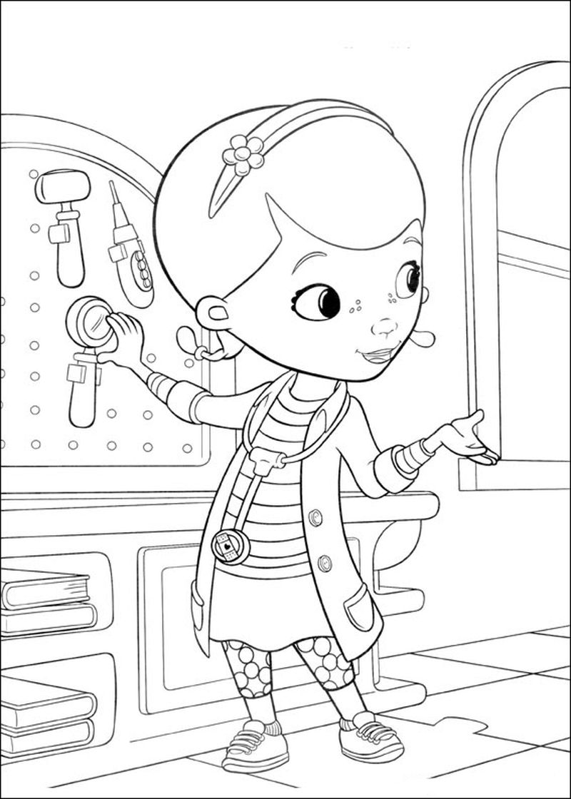 Doc McStuffins Coloring Page Toy Hospital