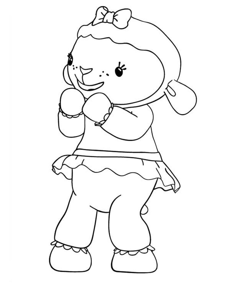 Doc McStuffins Coloring Pages Lambie