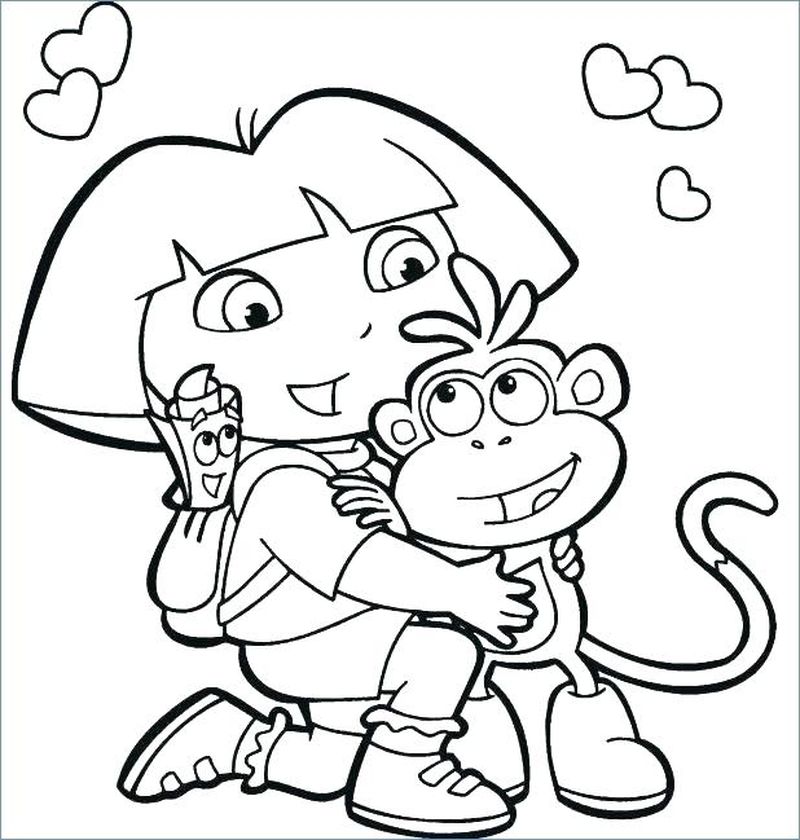 Dora Coloring Pages For Kids