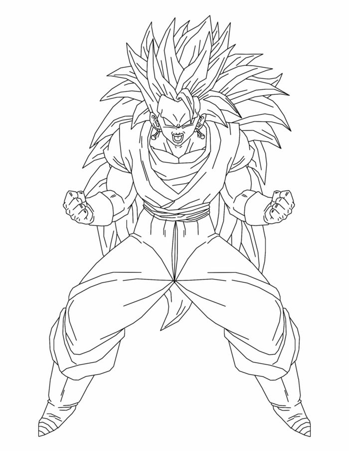 Dragon Ball Z Goku In Saiyan Armor Coloring Pages