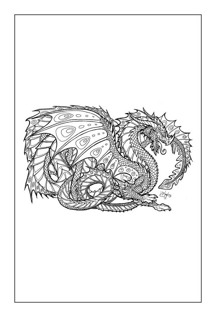 Dragon Coloring Pages For Adults