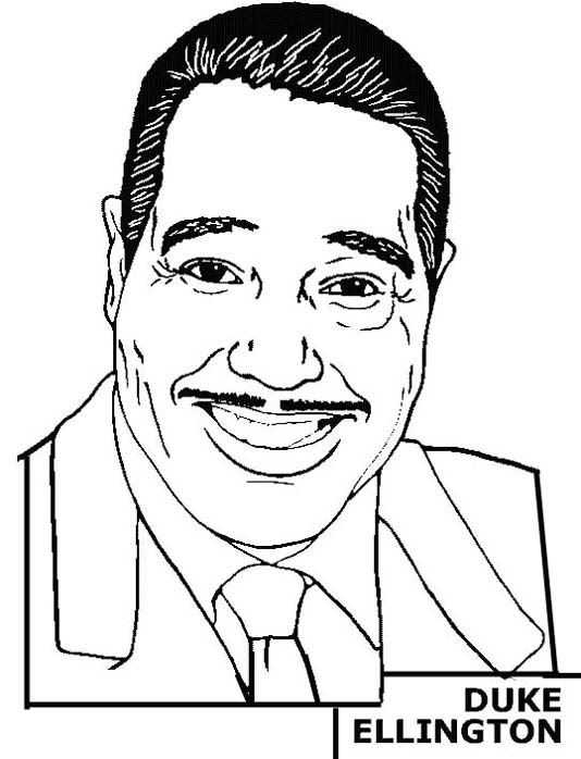 Duke Ellington Black History Month Coloring Pages