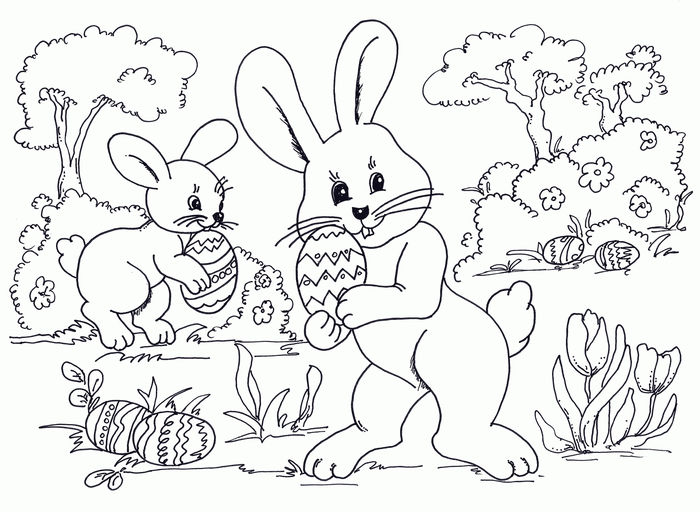 Easter Bunny Coloring Pages