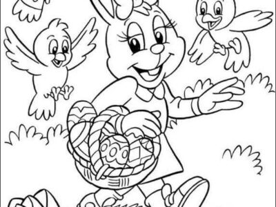 Easter Bunny Coloring Pages For Kids