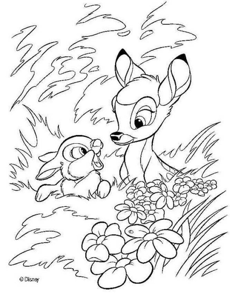 Easter Coloring Pages Bambi