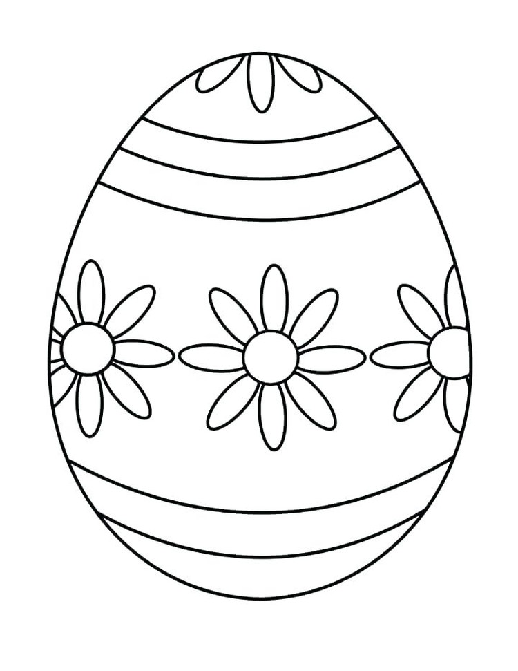 Easter Egg Coloring Pages For Toddlers