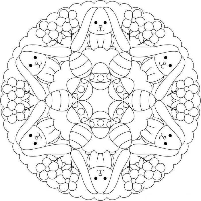 Easter Mandala Coloring Pages