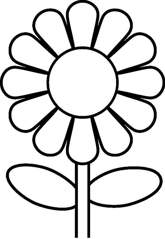 Easy Flower Kindergarten Coloring Pages