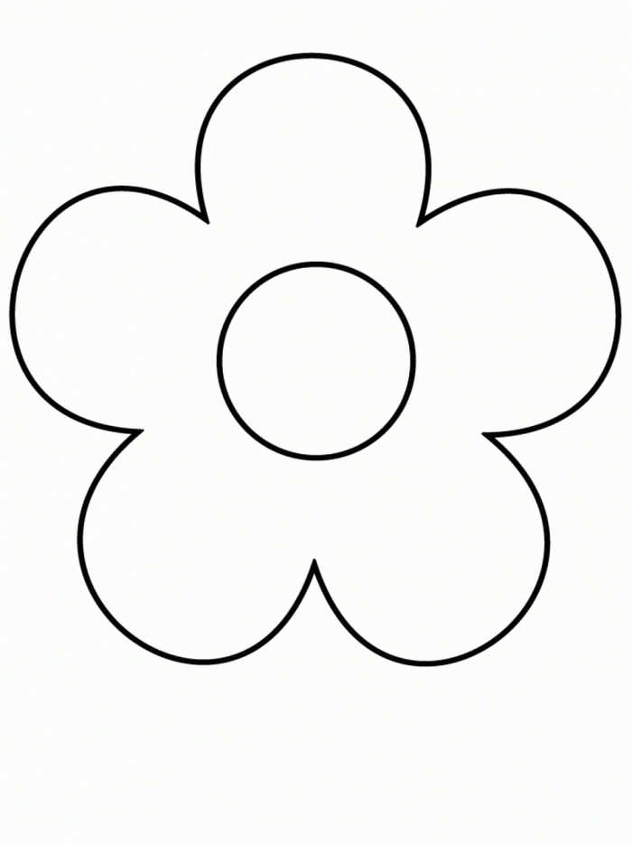 Easy Coloring Pages Flower