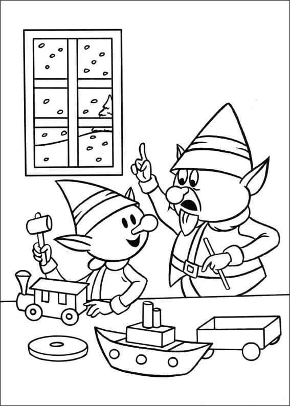 Elf Foreman Coloring Page