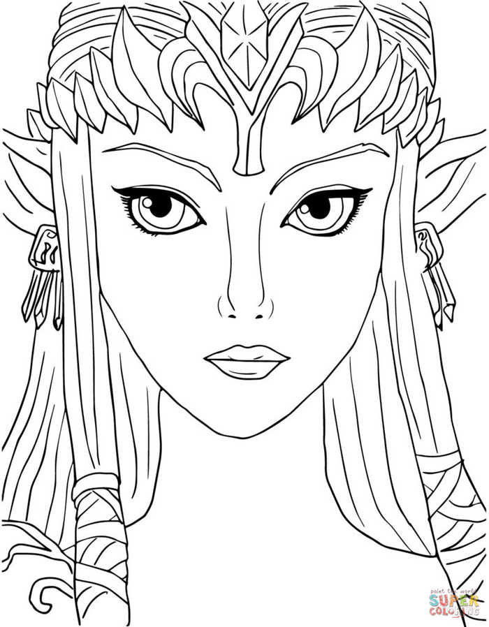 Elf Princess Coloring Pages