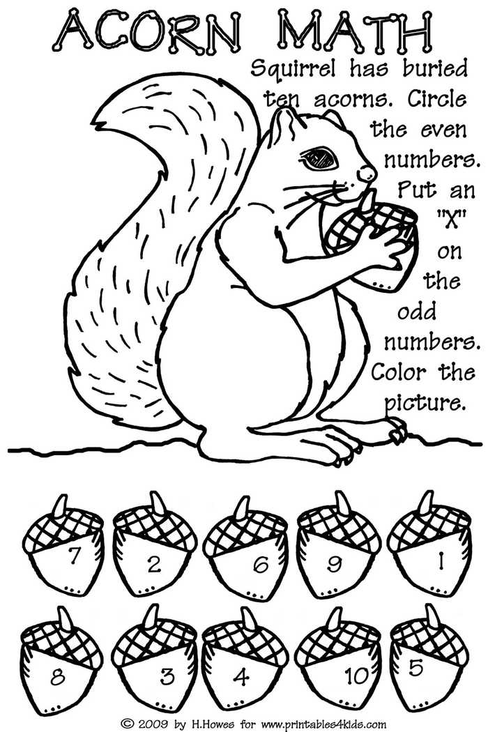 Even Number Math Worksheet