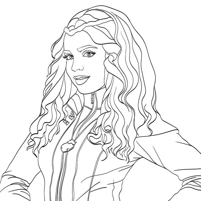 Evie Descendants Coloring Page