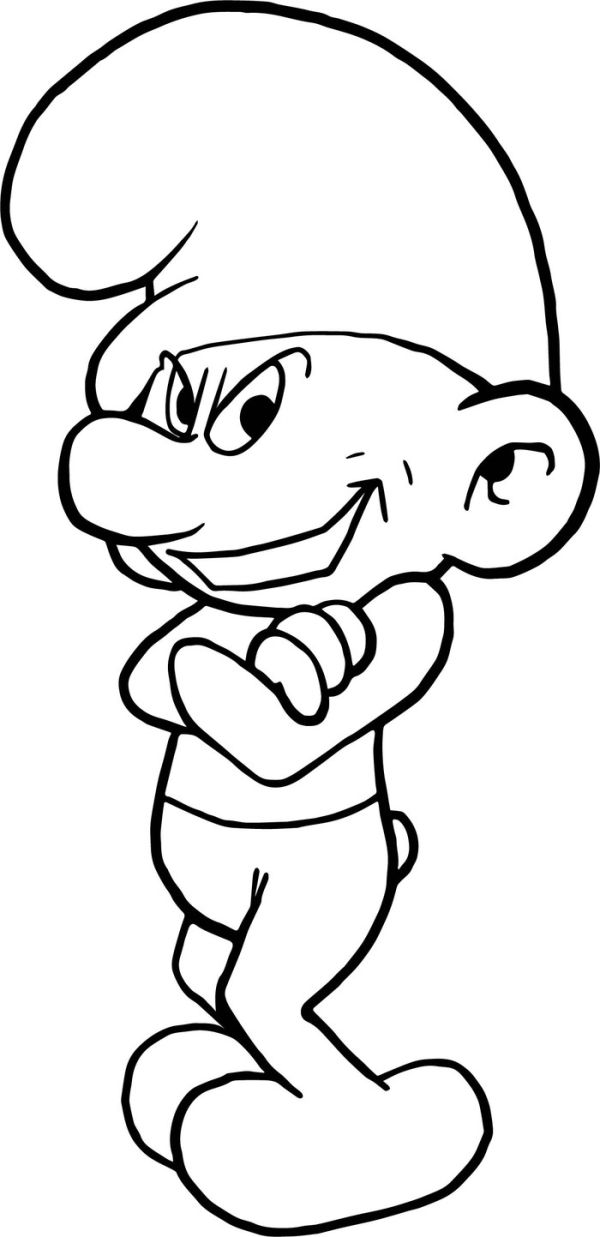 Evil smurf coloring pages